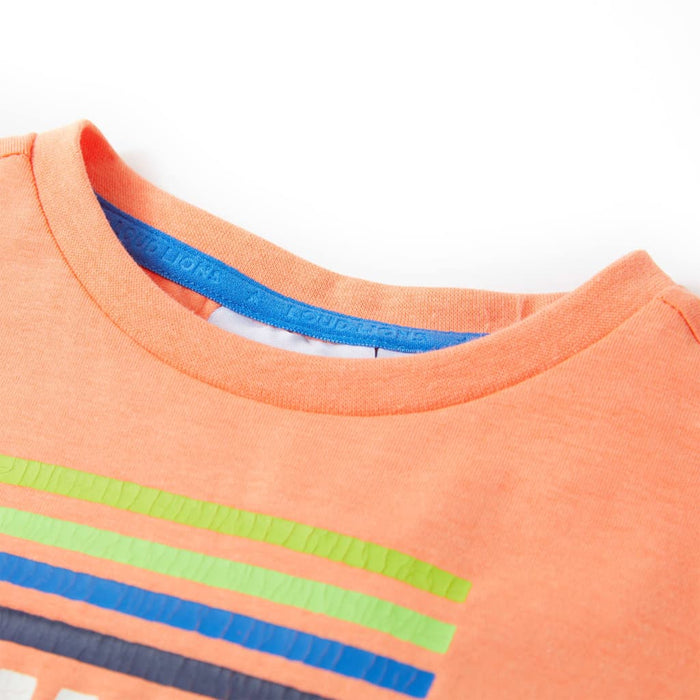 Tricou pentru copii, portocaliu neon, 128 - WALTI WALTI