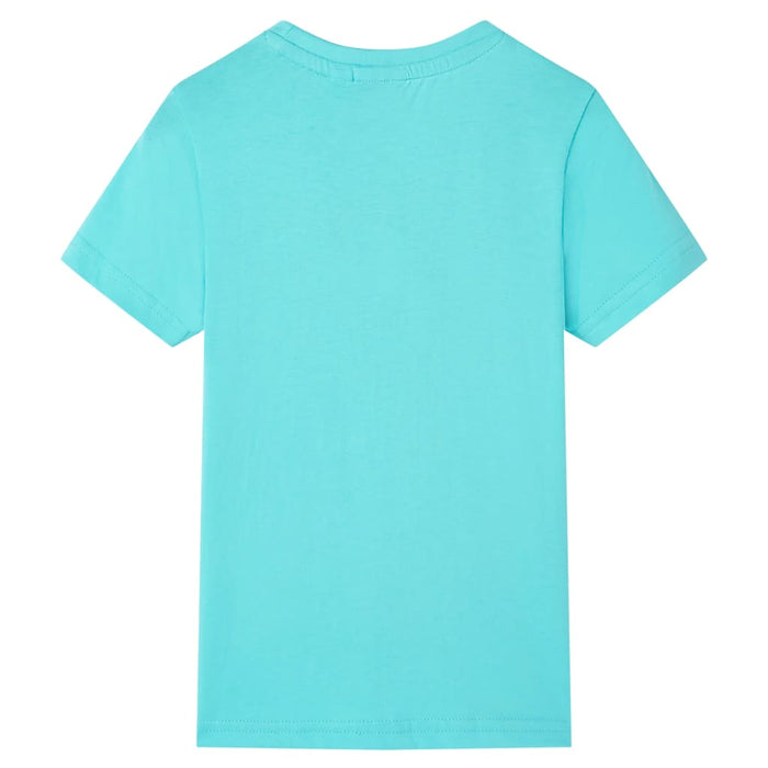 Tricou pentru copii cu mâneci scurte, turcoaz, 116 - WALTI WALTI