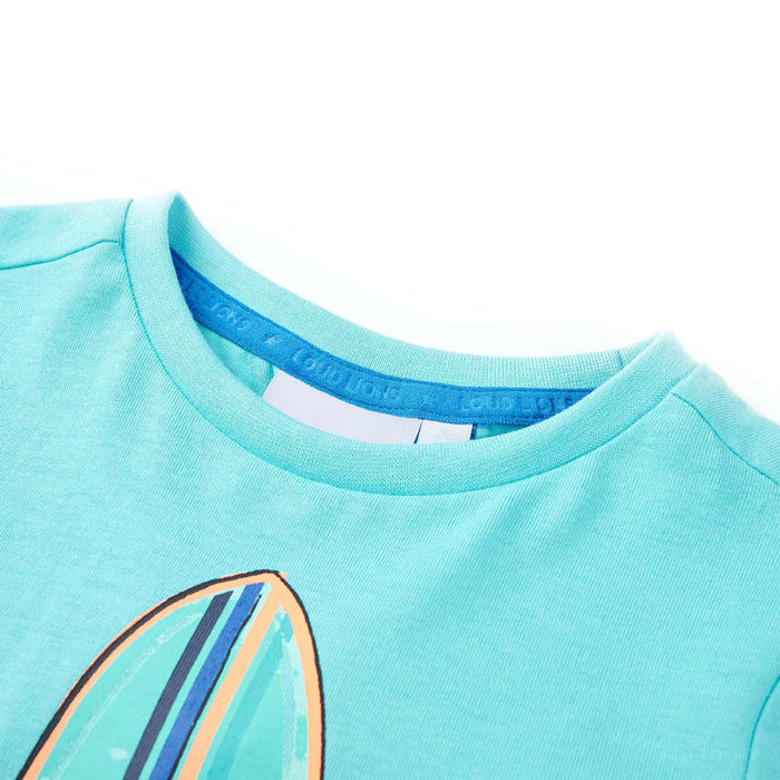 Tricou pentru copii cu mâneci scurte, turcoaz, 116 - WALTI WALTI