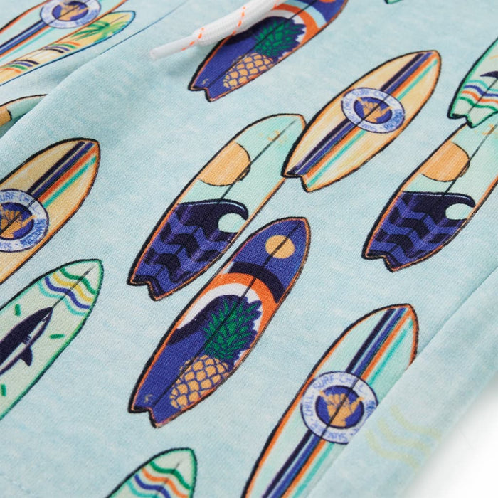 Pantaloni scurți pentru copii cu șnur, albastru melanj pal, 104 - WALTI WALTI