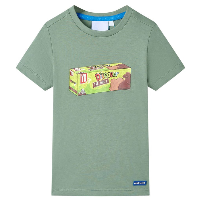 Tricou pentru copii cu mâneci scurte, kaki, 140 WALTI