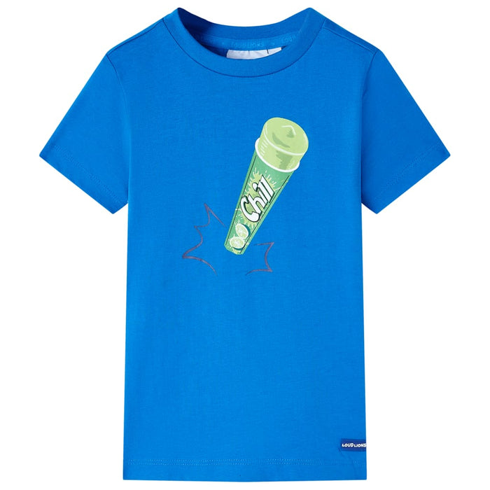Tricou pentru copii, albastru aprins, 140 WALTI