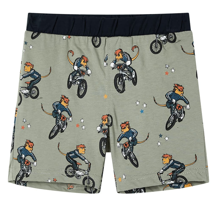Pijamale pentru copii cu mâneci scurte, kaki deschis, 104 - WALTI WALTI