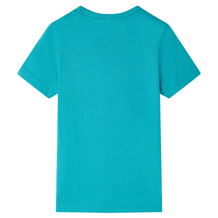Tricou pentru copii cu mâneci scurte, verde mentă închis, 128 - WALTI WALTI