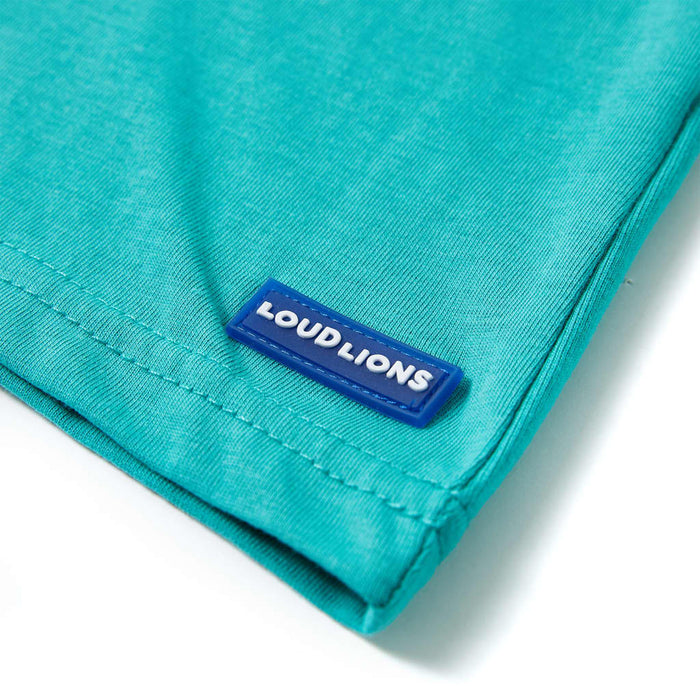 Tricou pentru copii cu mâneci scurte, verde mentă închis, 128 - WALTI WALTI