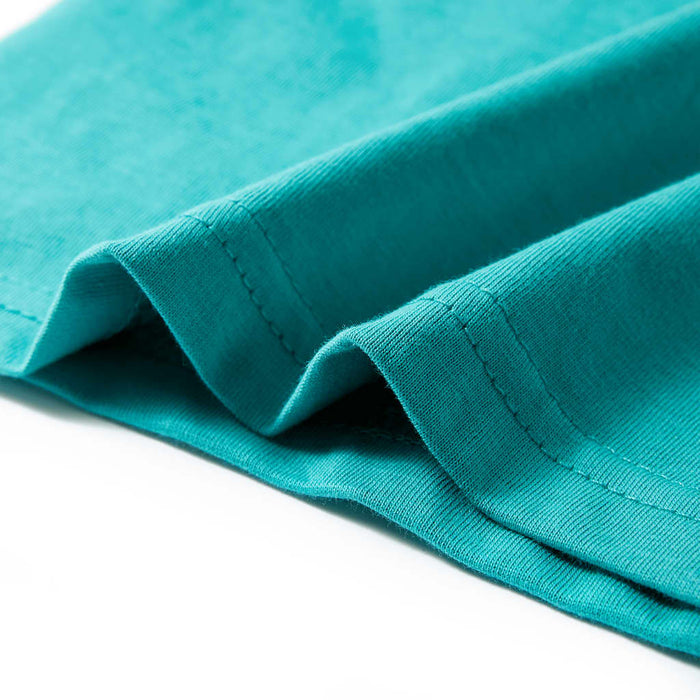 Tricou pentru copii cu mâneci scurte, verde mentă închis, 128 - WALTI WALTI