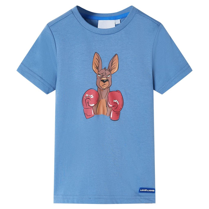 Tricou pentru copii cu mâneci scurte, albastru mediu, 116 WALTI