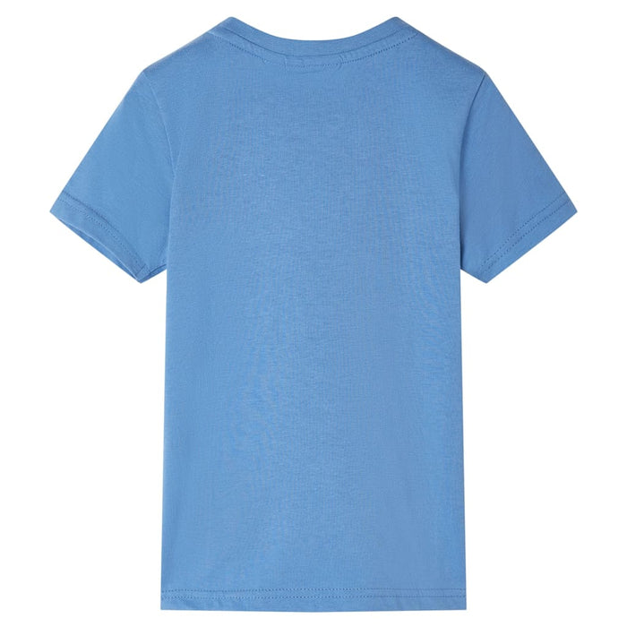 Tricou pentru copii cu mâneci scurte, albastru mediu, 116 WALTI