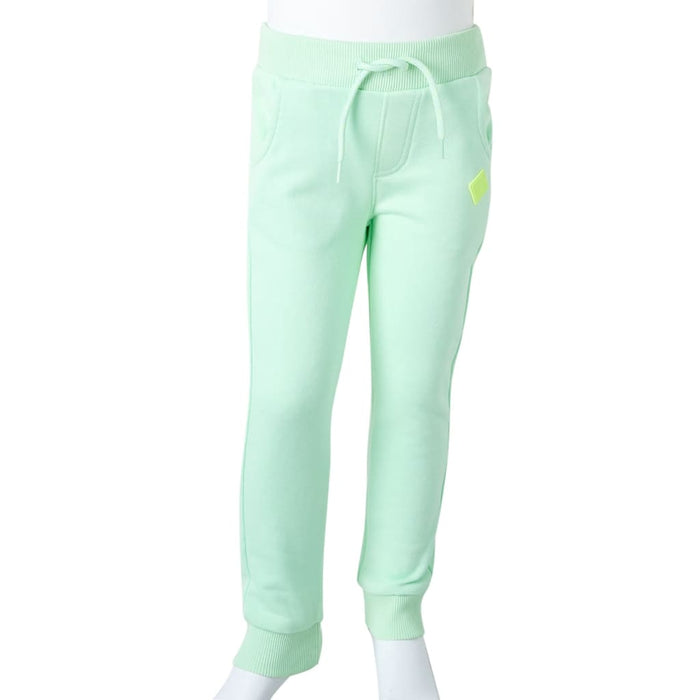 Pantaloni de trening pentru copii, verde aprins, 104 WALTI