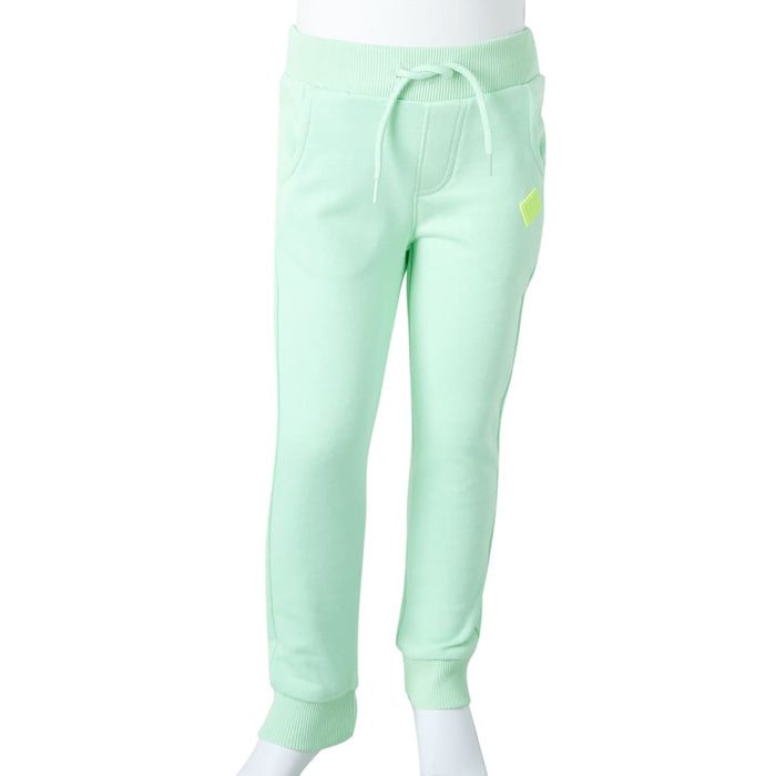 Pantaloni de trening pentru copii, verde aprins, 116 WALTI