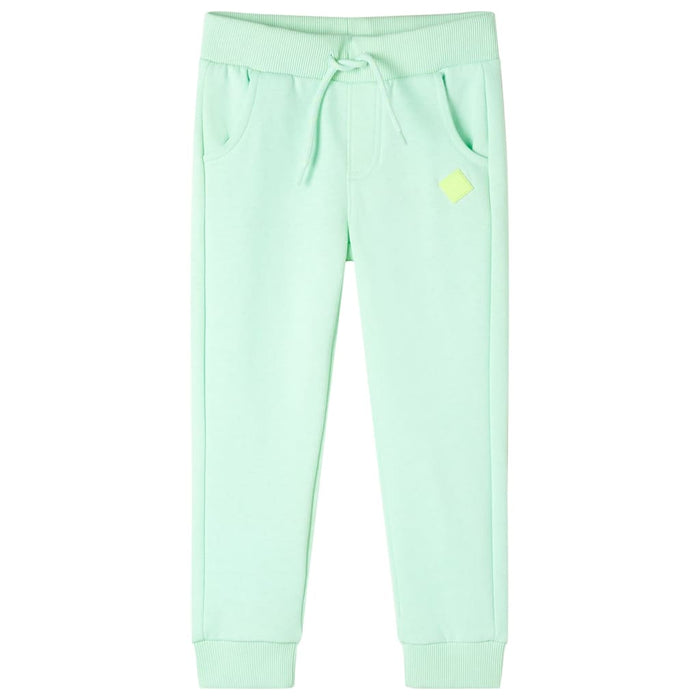 Pantaloni de trening pentru copii, verde aprins, 128 WALTI