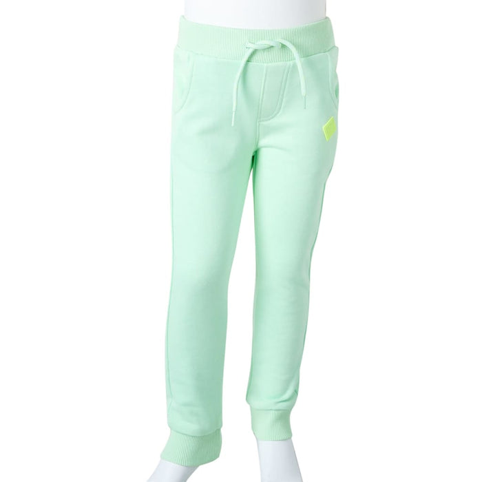Pantaloni de trening pentru copii, verde aprins, 128 WALTI