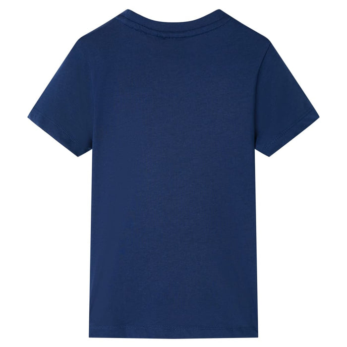 Tricou pentru copii cu mâneci scurte, albastru închis, 128 - WALTI WALTI