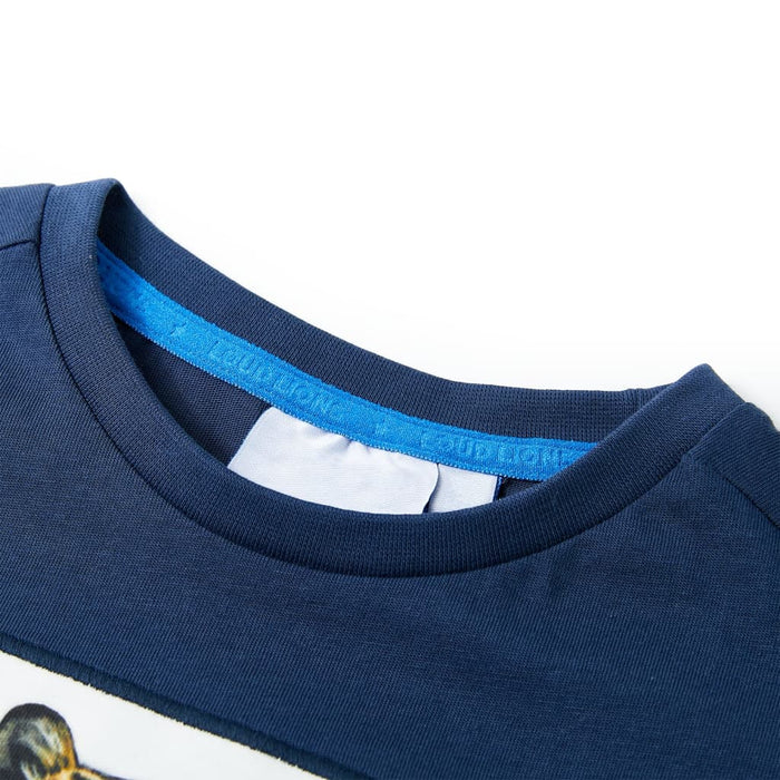 Tricou pentru copii cu mâneci scurte, albastru închis, 128 - WALTI WALTI