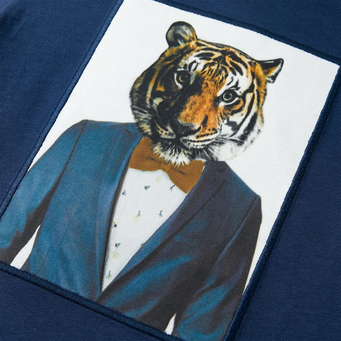 Tricou pentru copii cu mâneci scurte, albastru închis, 128 - WALTI WALTI