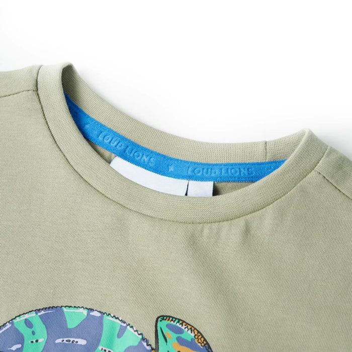 Tricou pentru copii cu mâneci scurte, kaki deschis, 104 WALTI
