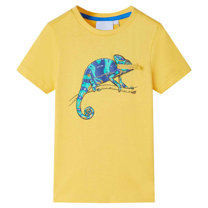 Tricou pentru copii cu mâneci scurte, ocru deschis, 116 - WALTI WALTI