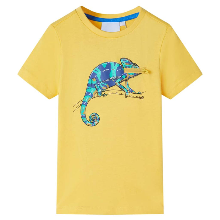 Tricou pentru copii cu mâneci scurte, ocru deschis, 128 - WALTI WALTI