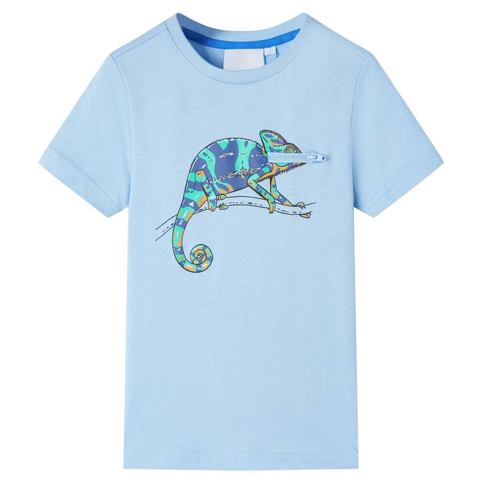 Tricou pentru copii cu mâneci scurte, albastru deschis, 116 WALTI