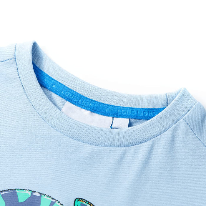 Tricou pentru copii cu mâneci scurte, albastru deschis, 116 WALTI
