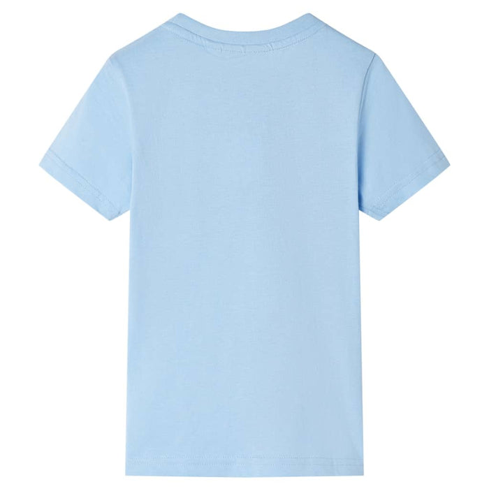 Tricou pentru copii cu mâneci scurte, albastru deschis, 128 WALTI