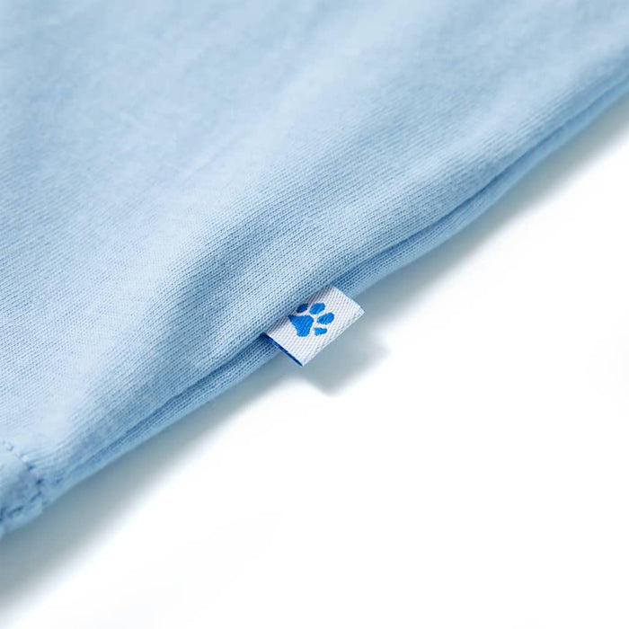 Tricou pentru copii cu mâneci scurte, albastru deschis, 128 WALTI