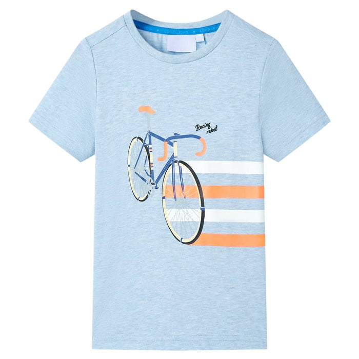 Tricou pentru copii, albastru deschis melanj, 92 WALTI