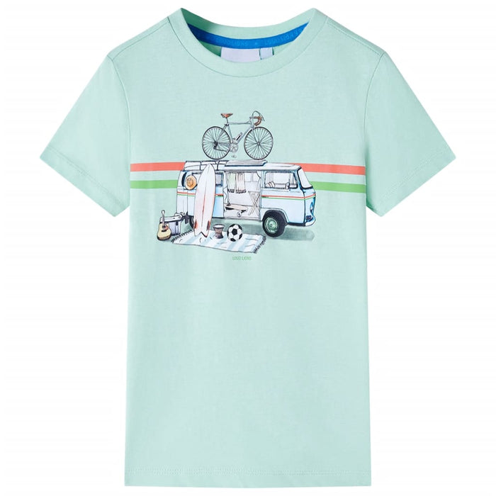 Tricou pentru copii, verde mentă deschis, 140 - WALTI WALTI