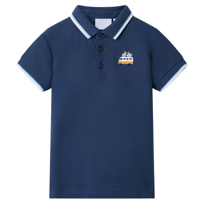 Tricou polo pentru copii, albastru închis, 116 - WALTI WALTI