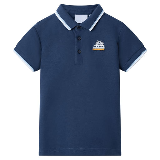 Tricou polo pentru copii, albastru închis, 128 - WALTI WALTI