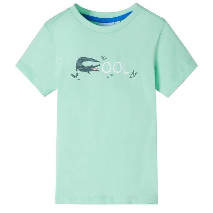 Tricou pentru copii cu mâneci scurte verde deschis 92 - WALTI WALTI