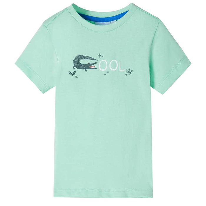 Tricou pentru copii cu mâneci scurte verde deschis 116 - WALTI WALTI