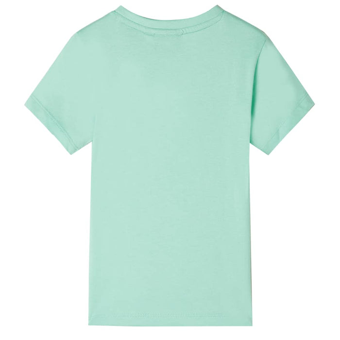 Tricou pentru copii cu mâneci scurte verde deschis 128 - WALTI WALTI