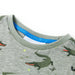 Tricou pentru copii, kaki deschis melanj, 104 - WALTI WALTI