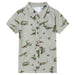 Tricou pentru copii, kaki deschis melanj, 104 - WALTI WALTI