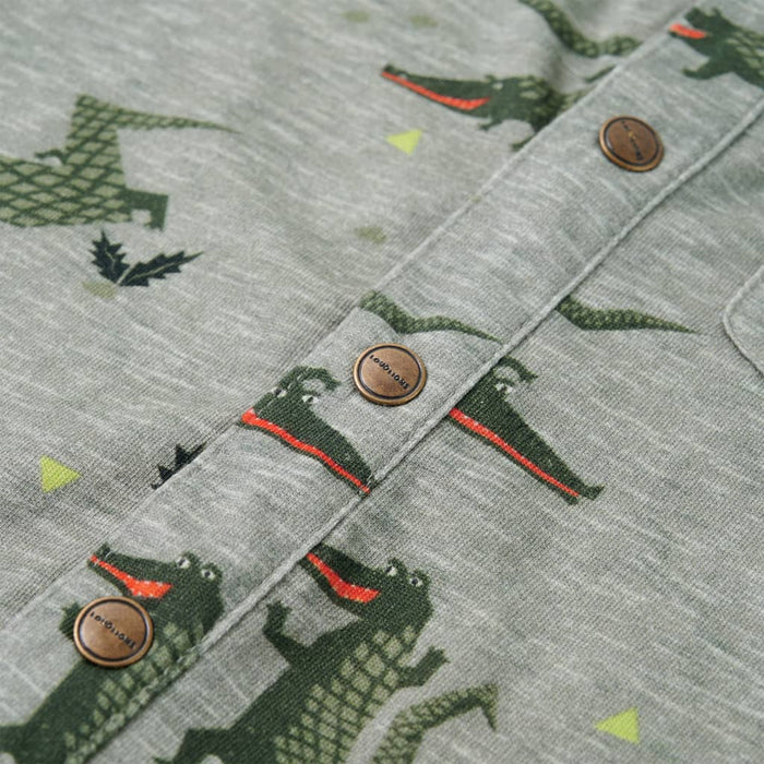 Tricou pentru copii, kaki deschis melanj, 104 - WALTI WALTI