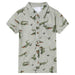 Tricou pentru copii, kaki deschis melanj, 116 - WALTI WALTI