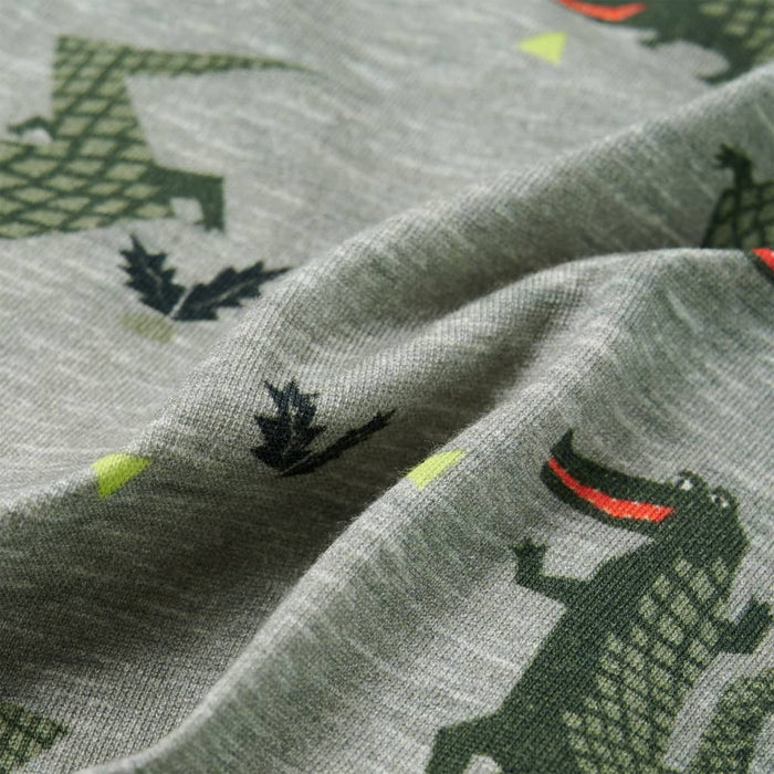 Tricou pentru copii, kaki deschis melanj, 116 - WALTI WALTI
