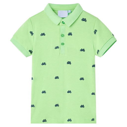 Tricou polo pentru copii, verde neon, 104 - WALTI WALTI