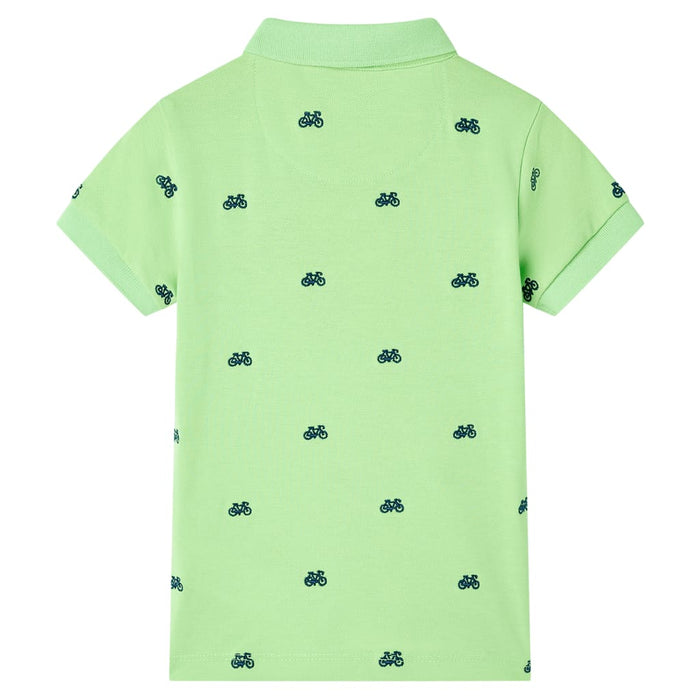 Tricou polo pentru copii, verde neon, 104 - WALTI WALTI