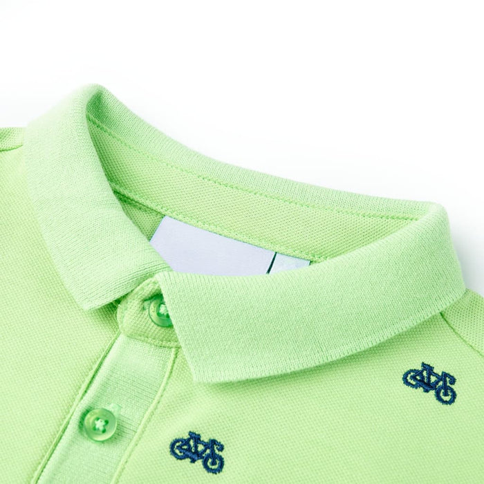 Tricou polo pentru copii, verde neon, 104 - WALTI WALTI