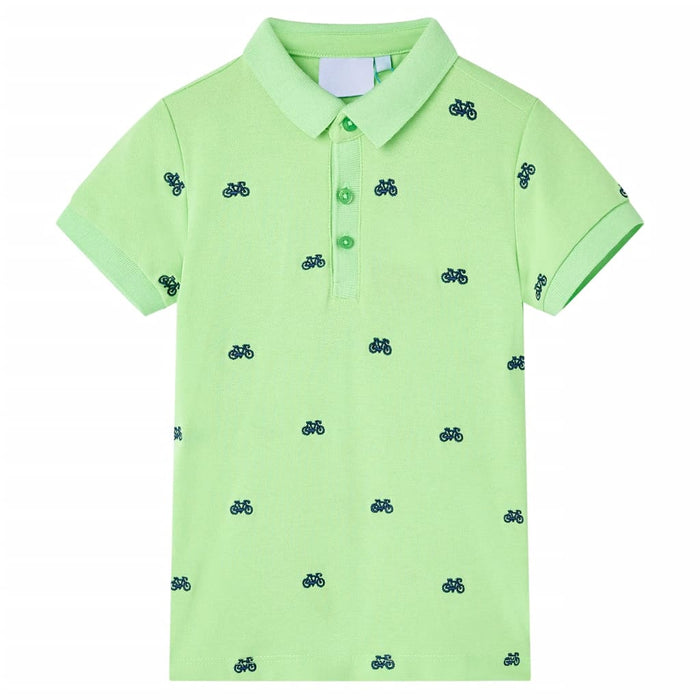 Tricou polo pentru copii, verde neon, 116 - WALTI WALTI