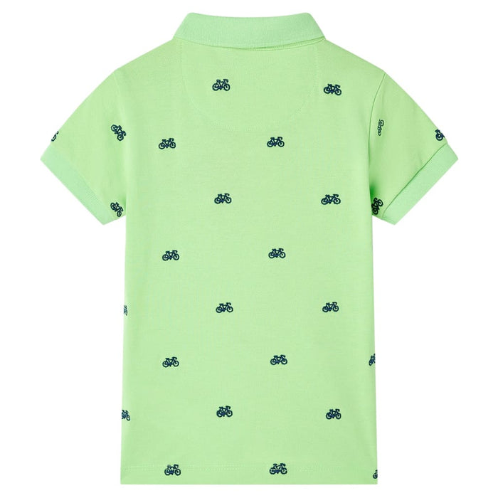 Tricou polo pentru copii, verde neon, 128 - WALTI WALTI