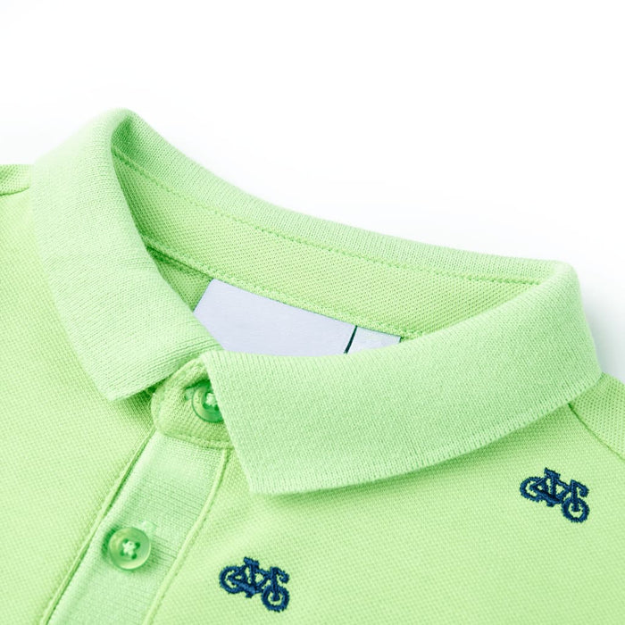 Tricou polo pentru copii, verde neon, 128 - WALTI WALTI