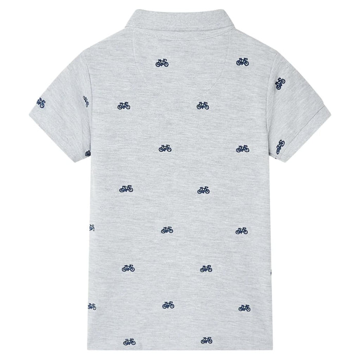 Tricou polo pentru copii,- gri melanj, 104 - WALTI WALTI