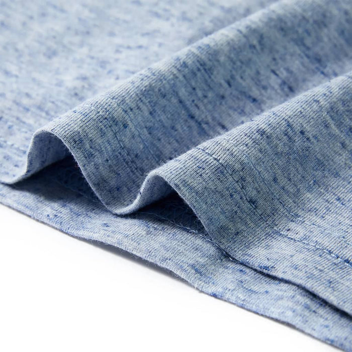 Tricou pentru copii cu mâneci scurte, albastru melanj, 116 - WALTI WALTI