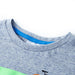 Tricou pentru copii cu mâneci scurte, albastru melanj, 128 - WALTI WALTI
