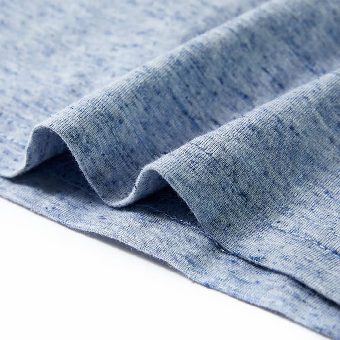 Tricou pentru copii cu mâneci scurte, albastru melanj, 128 - WALTI WALTI