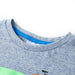 Tricou pentru copii cu mâneci scurte, albastru melanj, 140 - WALTI WALTI