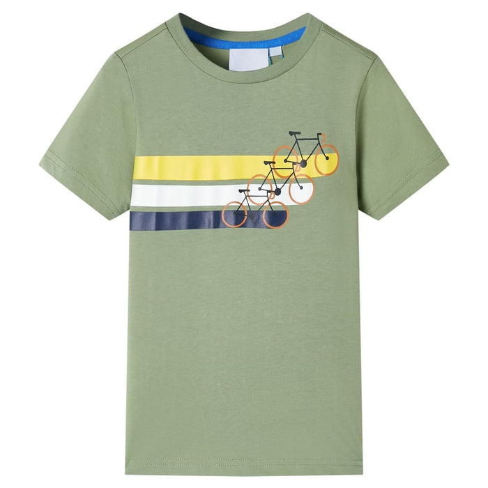 Tricou pentru copii cu mâneci scurte, kaki deschis, 116 - WALTI WALTI